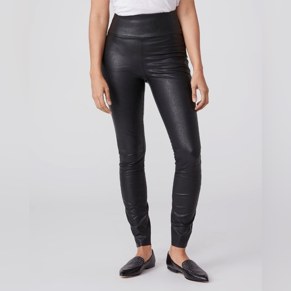 PAIGE Pants - PAIGE Sheena Vegan Leather Legging in Black